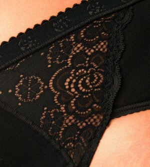 Chilot clasic cu talie normlă, Sloggi Chic Midi Negru - Img 5