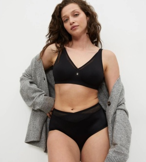 Chilot modelator cu talie înaltă, fără cusături vizibile, Triumph True Shape Sensation Maxi Negru - Img 4