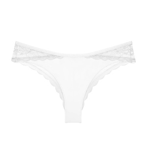 Chiloți cu dantelă florală, Triumph Comfort Allure Brazilian Alb - Img 5
