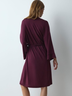 Halat cu mâneci lungi, Triumph Amourette Robe Bordo - Img 2