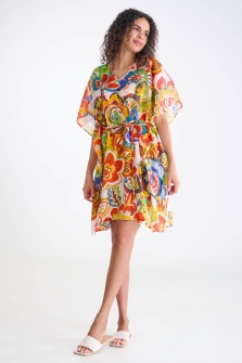 Lisca Mexico 49625, Caftan de plajă ușor transparent și lejer, Coral - Img 3