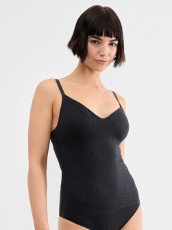 Maieu cu cupe push-up, Sloggi ZERO Feel Bliss THE UP Push Up Shirt Negru