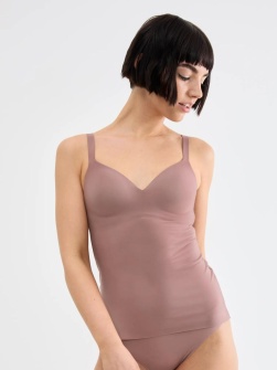 Maieu cu sutien Lift up integrat, Sloggi ZERO Feel 2.0 THE UP Bra Shirt Maro