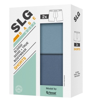 Set de 2 Boxeri pentru bărbați, Sloggi SLG Base Soft Short C2P Albastru - Img 7