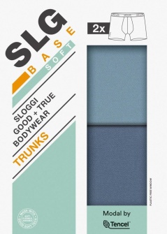 Set de 2 boxeri pentru bărbați, Sloggi SLG Base Soft Trunk C2P Albastru - Img 6