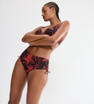 Slip de baie modelator, cu acoperire mare, Triumph Summer Palm Maxi, Maro