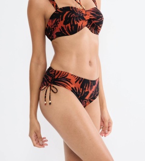 Slip de baie reglabil, modelator, Triumph Summer Palm Midi 01, Maro
