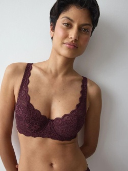 Sutien cu armătură și cupe buretate, Triumph Amourette WHP Bordo - Img 3