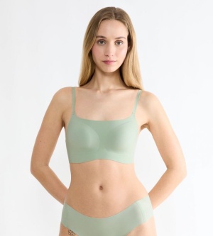 Sutien cu burete detașabil, Sloggi ZERO Feel 2.0 Ultra Bra Verde - Img 2