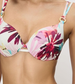 Sutien de baie cu sârmă și cupe buretate, imprimeu tropical, Triumph Summer Fleur WP - Img 4