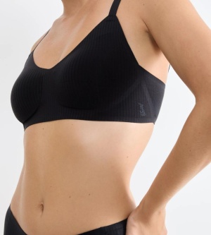 Sutien invizibil, fără armătură, Sloggi ZERO Feel Pure Soft bra Negru - Img 3