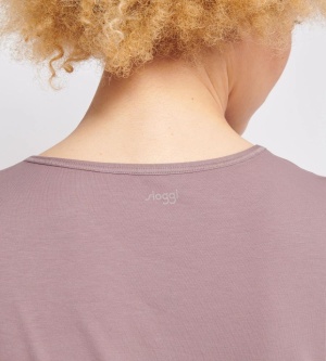 Tricou damă Sloggi EVER EASE din bumbac organic, Sloggi EVER Ease T-Shirt Roz - Img 3