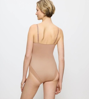 Body modelator cu armătură, invizibil sub haine, Triumph True Shape Sensation BSWP Bej - Img 2