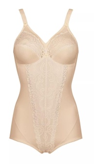 Body modelator fără sârmă cu dantelă feminină, Triumph Romy BS Bej - Img 3