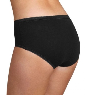 Chilot clasic cu talie medie, invizibil sub haine, Sloggi Basic+ Midi, Negru - Img 10