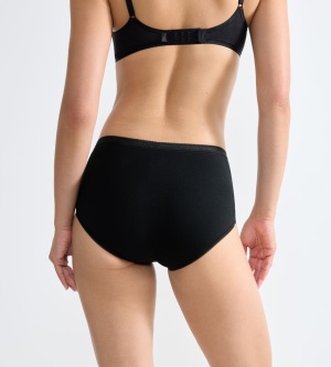 Chilot clasic cu talie medie, invizibil sub haine, Sloggi Basic+ Midi, Negru - Img 4