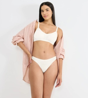 Chilot string invizibil din modal, Sloggi ZERO Feel Pure String Crem - Img 4