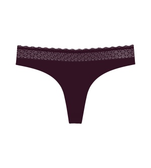 Chiloți string din modal, Triumph Feel of Modal String Bordo - Img 5