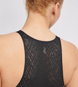 Crop Top invizibil din dantelă, fără cusături, Sloggi ZERO Feel Bliss Top Negru - Img 3