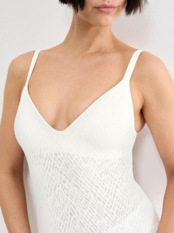Maieu cu cupe push-up, Sloggi ZERO Feel Bliss THE UP Push Up Shirt Crem - Img 3