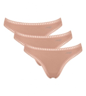 Pachet de 3 Chiloți tanga, Sloggi GO Crush String C3P Bej - Img 2