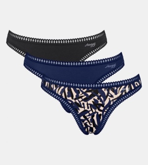 Pachet de 3 Chiloți tanga, Sloggi GO Crush String C3P