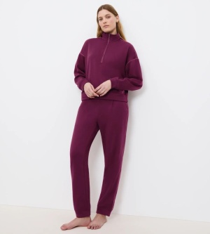 Pantaloni lounge damă cu croială slim, Triumph MyWear Lounge Trousers Mov - Img 4