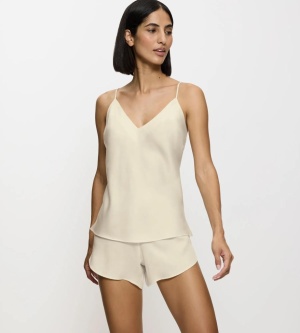 Pijama scurtă din lyocell, Triumph Silky Sensuality PSW Ecru