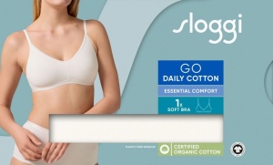 Sutien bumbac fără armătură, Sloggi GO Daily Cotton Soft bra Crem - Img 7