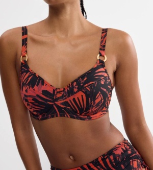 Sutien de baie minimizer cu armătură Triumph Summer Palm W 01, Maro - Img 3