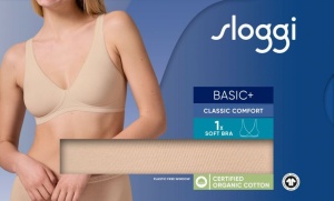 Sutien esențial din bumbac fin cu decolteu în V, Sloggi Basic+ Soft Bra - Img 6