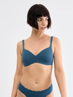 Sutien Lift Up Sloggi ZERO Feel Bliss THE UP TshirtBra Albastru