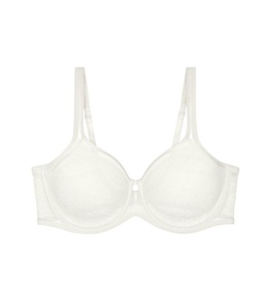 Sutien minimizer cu dantelă, Triumph Signature Sheer W01 Ecru - Img 5