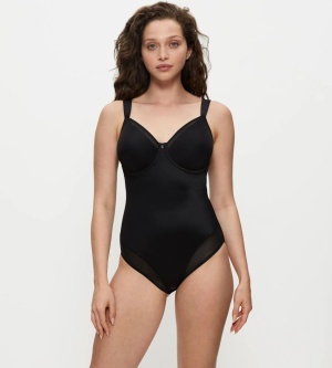 Triumph True Shape Sensation BSW Negru, Body modelator cu armătură, siluetă sculptată, efect invizibil