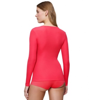 Bluză cu decolteu rotund adânc, Triumph Beauty Layers Top Scoop Neck Coral - Img 10