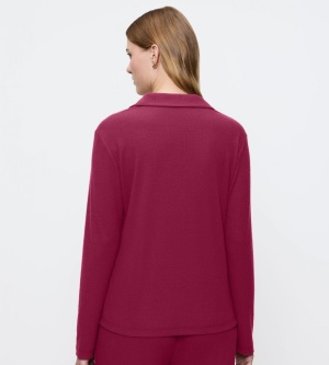 Bluză cu mânecă lungă Triumph Mix & Match LSL Top BF Soft Bordo - Img 2