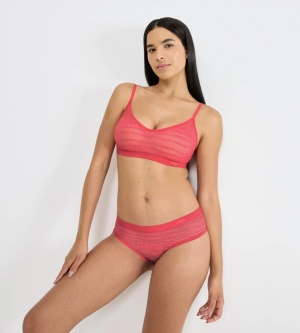 Boxeri din dantelă, Sloggi FREE Evolve Hipster Lace Coral - Img 4