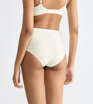 Chilot damă cu talie înaltă Sloggi GO Daily Cotton Highwaist Crem - Img 2