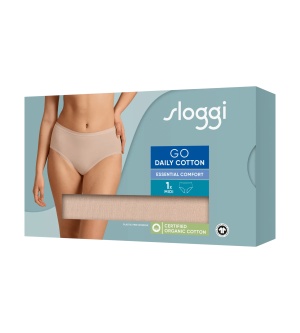Chilot damă midi din bumbac organic, Sloggi GO Daily Cotton Midi Bej - Img 8