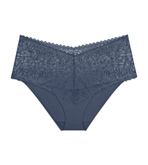 Chilot din dantelă cu talie înaltă tip bandeau, Triumph Pretty Modal Maxi Albastru - Img 5