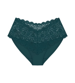Chilot din dantelă cu talie înaltă, Triumph Amourette Maxi Verde - Img 5