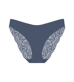 Chiloți Tai cu talie înaltă, Triumph Body Make-Up Illusion Lace Highleg Tai Albastru - Img 5