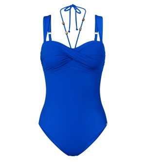 Costum de baie întreg bandeau, cu bretele detașabile, Triumph Summer Twist OPD 01 Albastru - Img 5