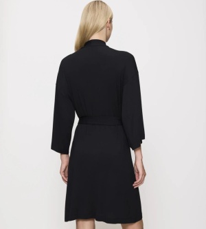 Halat damă elegant din modal, Triumph Aura Spotlight Robe Negru - Img 3