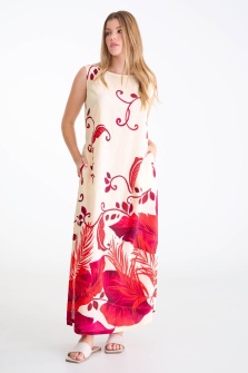 Rochie lungă de vară, Lisca Portofino 49630, Roșu - Img 4