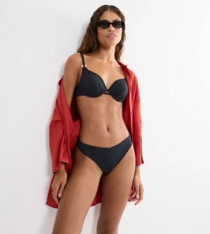 Slip de baie brazilian, Triumph Summer Twist Negru - Img 4