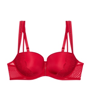 Sutien balconette cu armătură și burete, Triumph Palina Moonlight Kiss WHP Rosu - Img 5