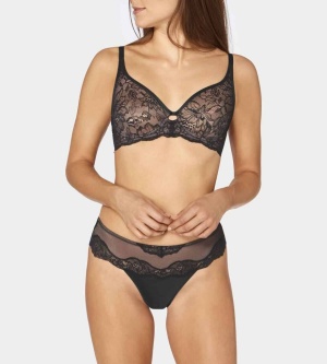 Sutien cu sârmă Triumph Amourette Charm W02 Negru fără burete, susținere invizibilă - Img 3