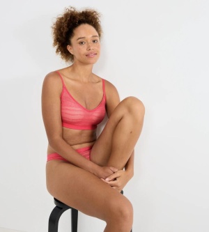 Sutien Push-up, Sloggi FREE Evolve PU Lace Coral - Img 4