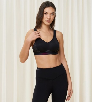 Sutien sport cu susținere ridicată, Triumph Triaction Cardio Flow P Negru - Img 8